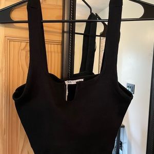 ZARA black crop top
